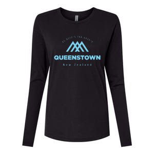 Queenstown Mountain Vacation Skiing New Zealand Womens Cotton Relaxed Long Sleeve T-Shirt