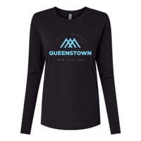 Queenstown Mountain Vacation Skiing New Zealand Womens Cotton Relaxed Long Sleeve T-Shirt