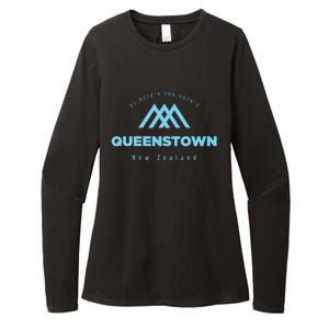 Queenstown Mountain Vacation Skiing New Zealand Womens CVC Long Sleeve Shirt