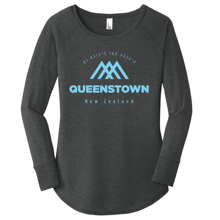 Queenstown Mountain Vacation Skiing New Zealand Women's Perfect Tri Tunic Long Sleeve Shirt