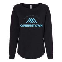 Queenstown Mountain Vacation Skiing New Zealand Womens California Wash Sweatshirt