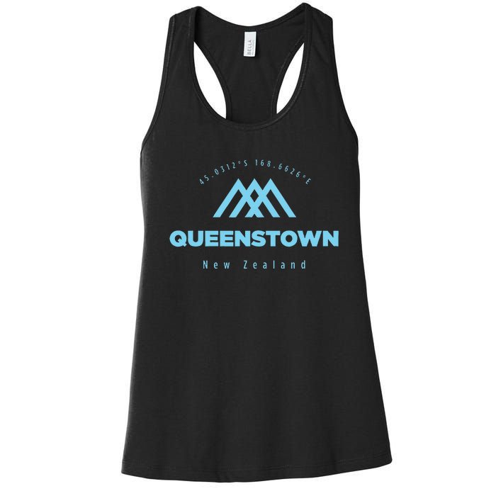 Queenstown Mountain Vacation Skiing New Zealand Women's Racerback Tank