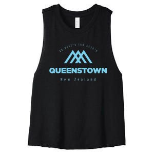 Queenstown Mountain Vacation Skiing New Zealand Women's Racerback Cropped Tank