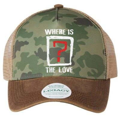 Question Mark Where Is The Love Legacy Tie Dye Trucker Hat