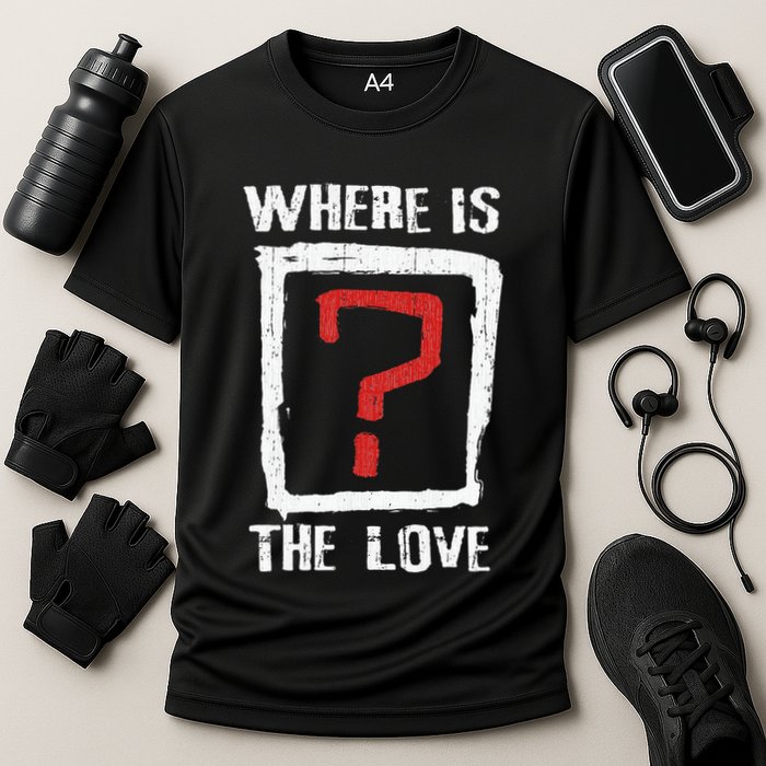 Question Mark Where Is The Love Performance Shirt
