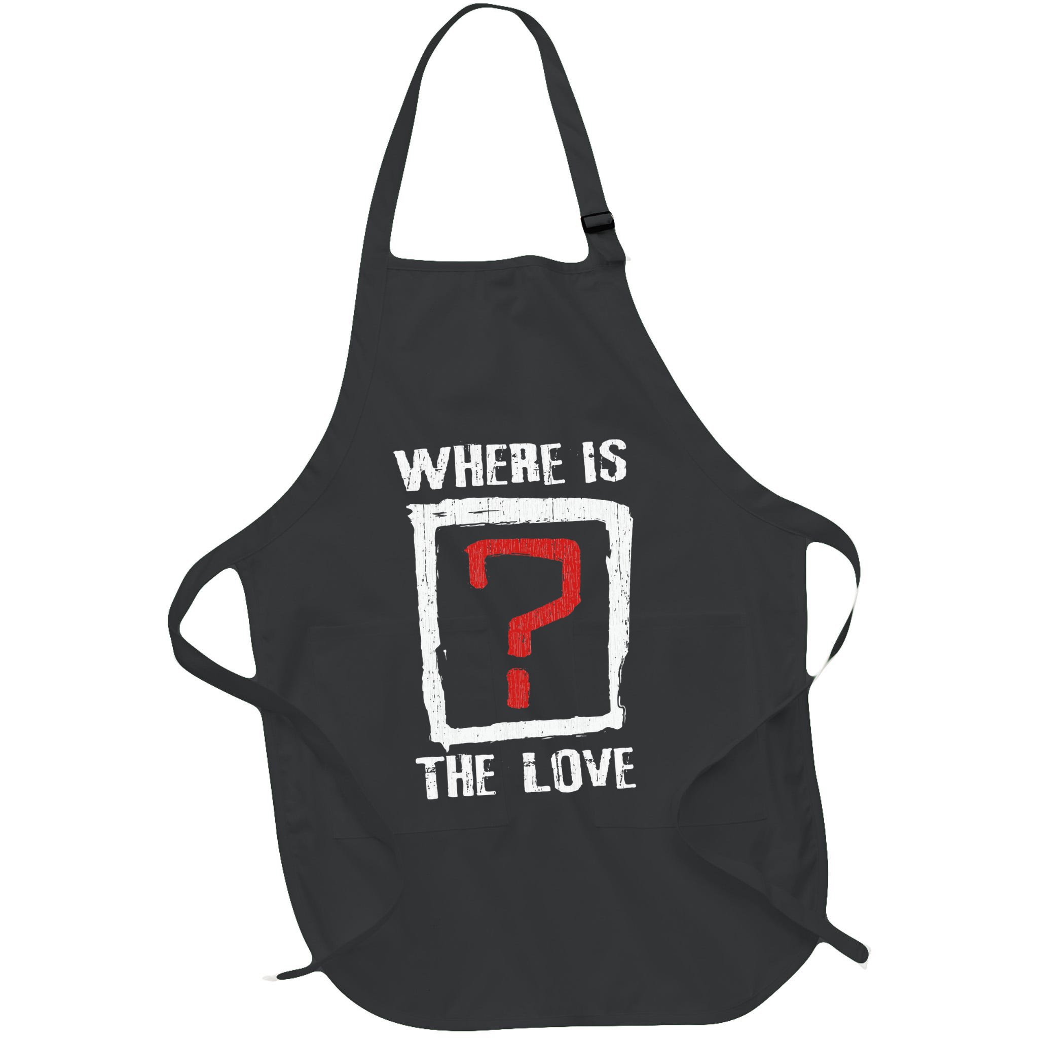 Question Mark Where Is The Love Apron