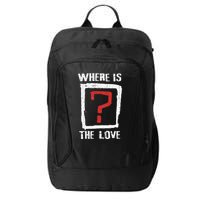 Question Mark Where Is The Love City Backpack