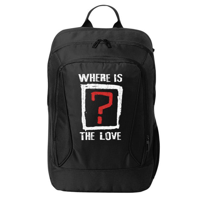 Question Mark Where Is The Love City Backpack