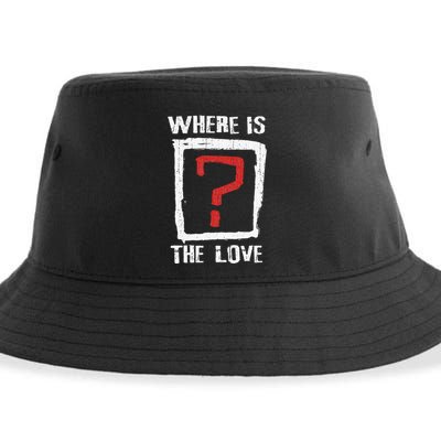 Question Mark Where Is The Love Sustainable Bucket Hat