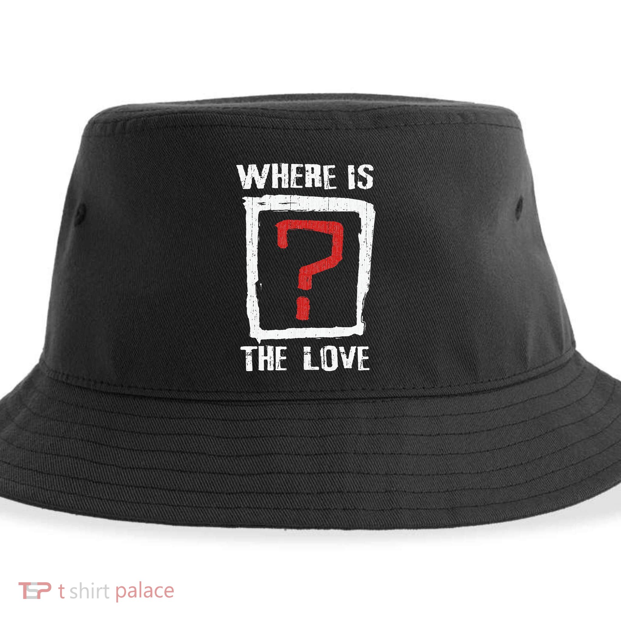 Question Mark Where Is The Love Sustainable Bucket Hat
