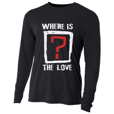 Question Mark Where Is The Love Cooling Performance Long Sleeve Crew