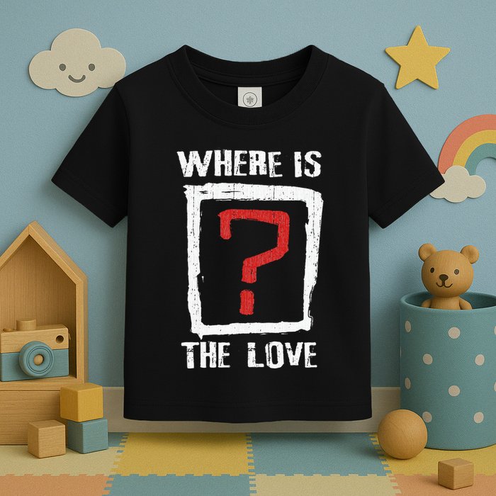 Question Mark Where Is The Love Toddler T-Shirt