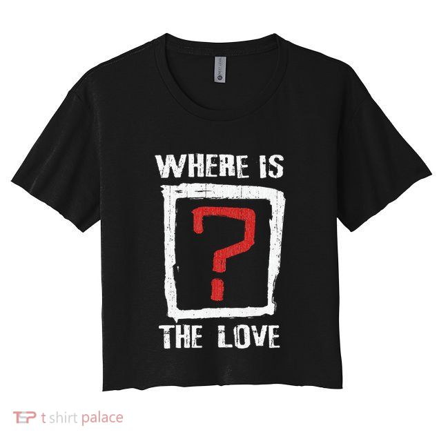 Question Mark Where Is The Love Crop Top
