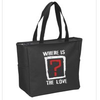 Question Mark Where Is The Love Zip Tote Bag