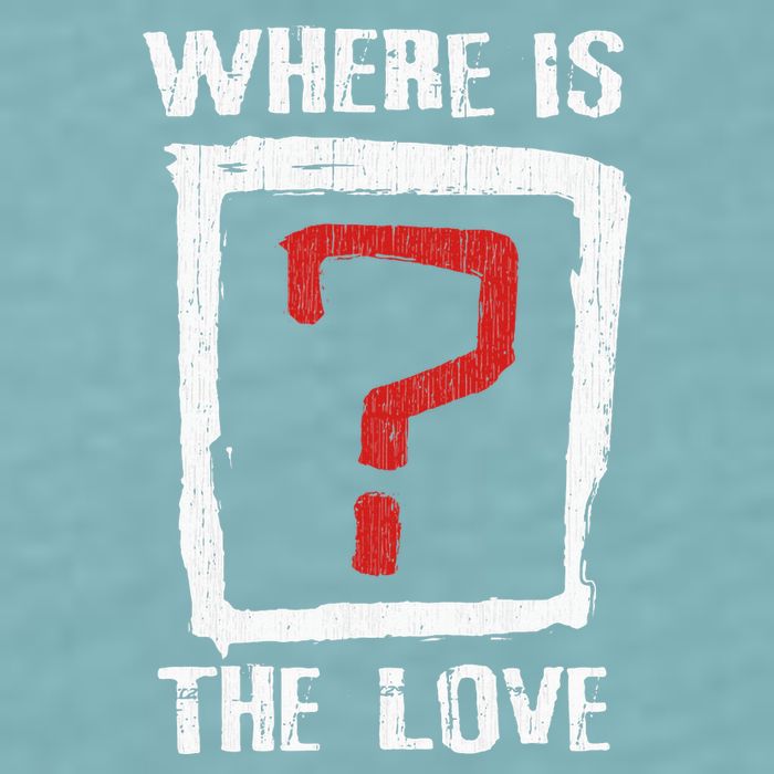 Question Mark Where Is The Love Sueded Cloud Jersey T-Shirt