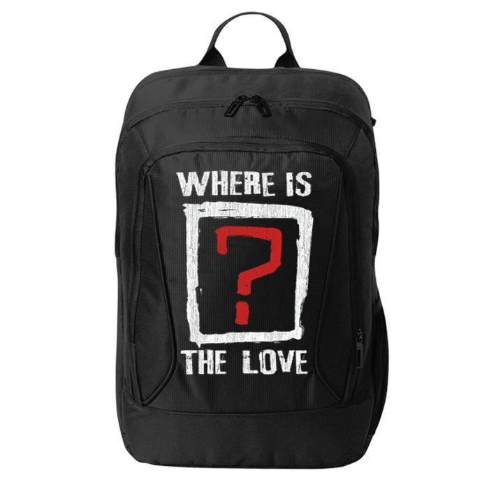 Question Mark Where Is The Love City Backpack