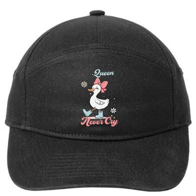Queen Never Cry Funny Meme Goose Silly Sarcastic Women 7-Panel Snapback Hat