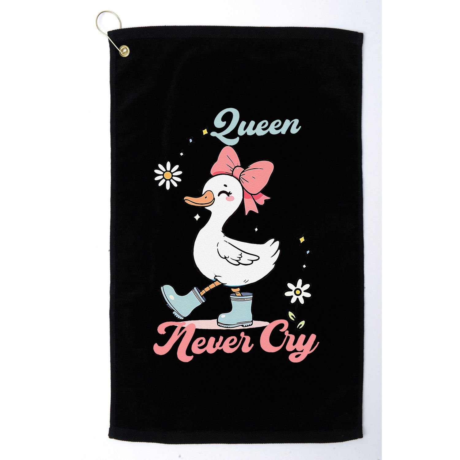 Queen Never Cry Funny Meme Goose Silly Sarcastic Women Golf Towel