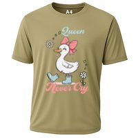 Queen Never Cry Funny Meme Goose Silly Sarcastic Women Cooling Performance Crew T-Shirt
