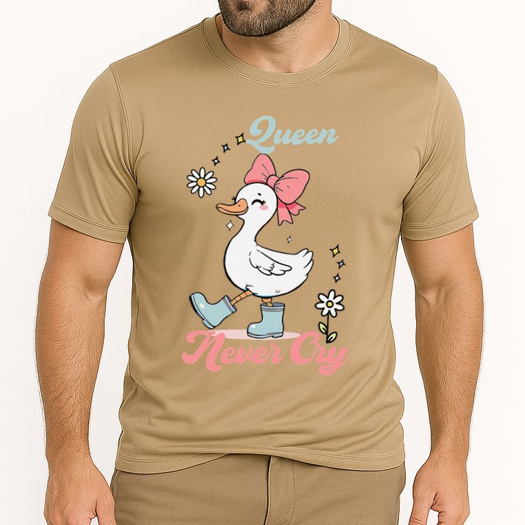 Queen Never Cry Funny Meme Goose Silly Sarcastic Women Cooling Performance Crew T-Shirt