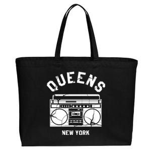 Queens NY Gifts New York NYC Boombox Cotton Canvas Jumbo Tote