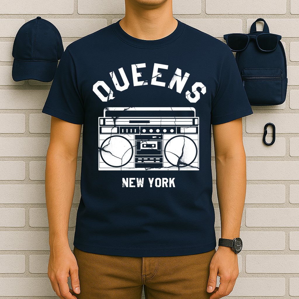 Queens NY Gifts New York NYC Boombox T-Shirt