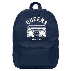 Queens NY Gifts New York NYC Boombox 16 in Basic Backpack