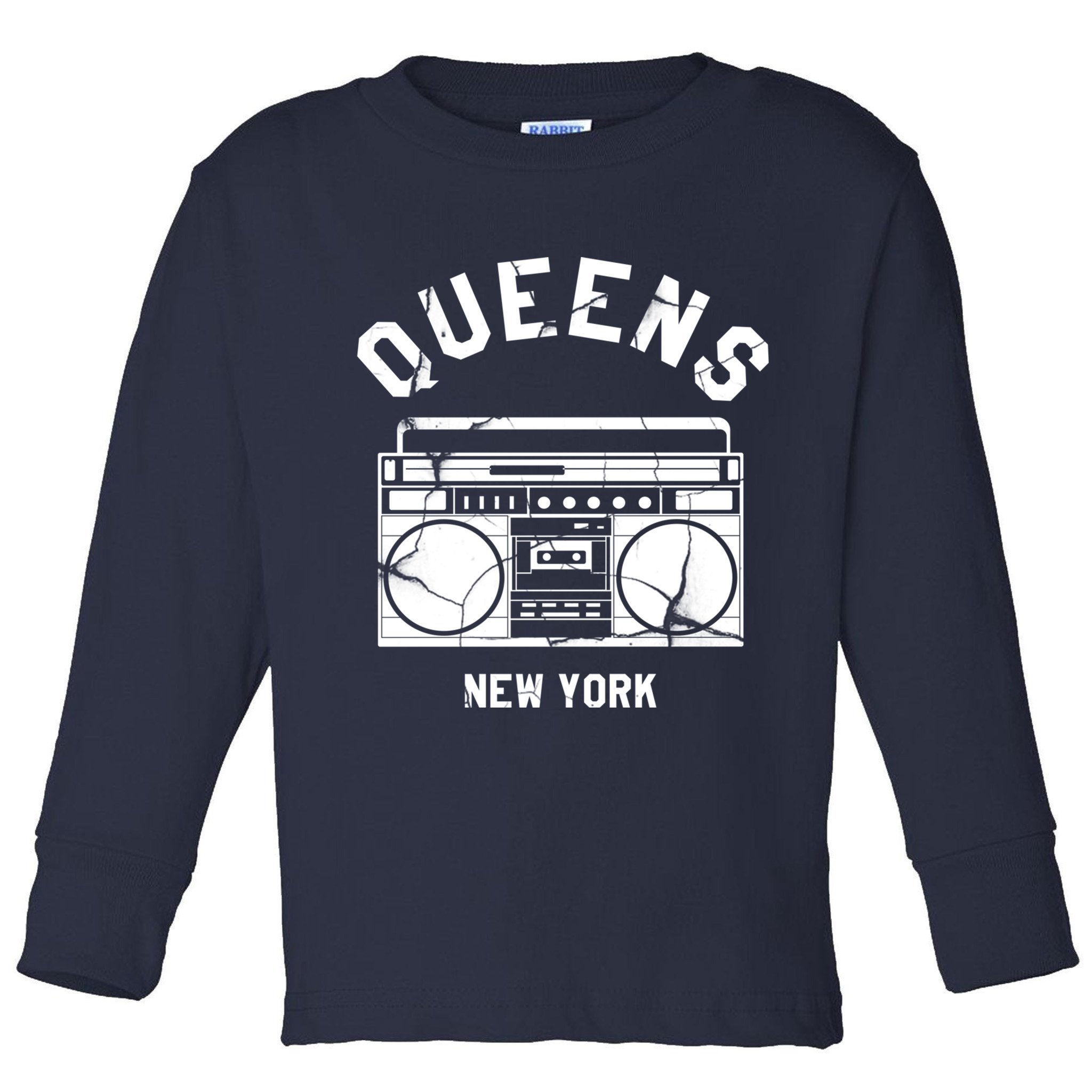 Queens NY Gifts New York NYC Boombox Toddler Long Sleeve Shirt