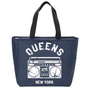 Queens NY Gifts New York NYC Boombox Zip Tote Bag