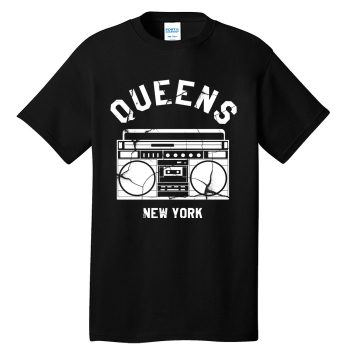 Queens Ny Gifts New York Nyc Boombox Tall T-Shirt