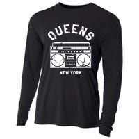 Queens Ny Gifts New York Nyc Boombox Cooling Performance Long Sleeve Crew