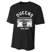 Queens Ny Gifts New York Nyc Boombox Performance Sprint T-Shirt