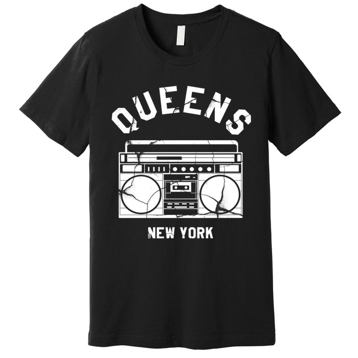 Queens Ny Gifts New York Nyc Boombox Premium T-Shirt