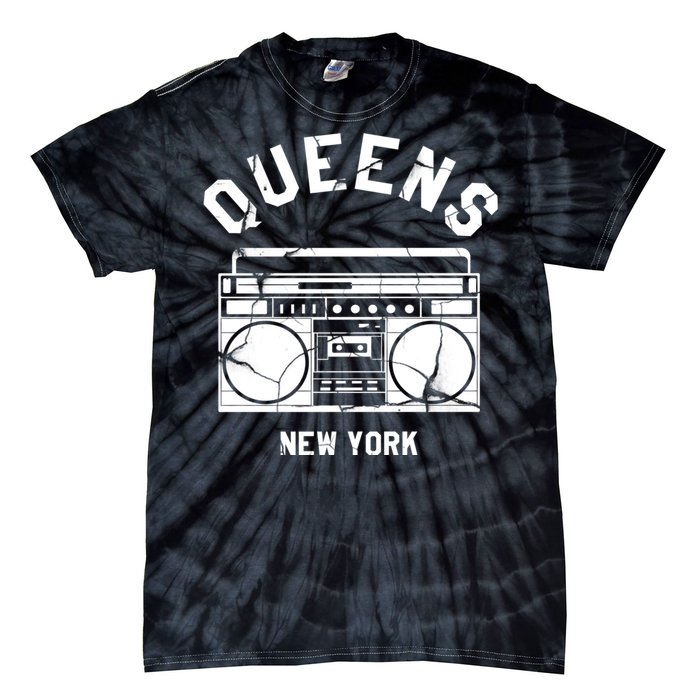 Queens Ny Gifts New York Nyc Boombox Tie-Dye T-Shirt