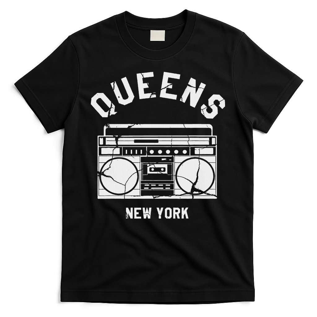 Queens Ny Gifts New York Nyc Boombox T-Shirt