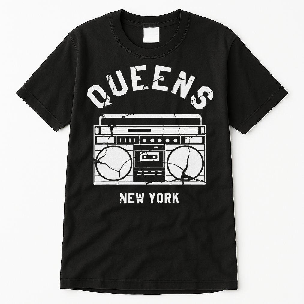 Queens Ny Gifts New York Nyc Boombox Tall T-Shirt