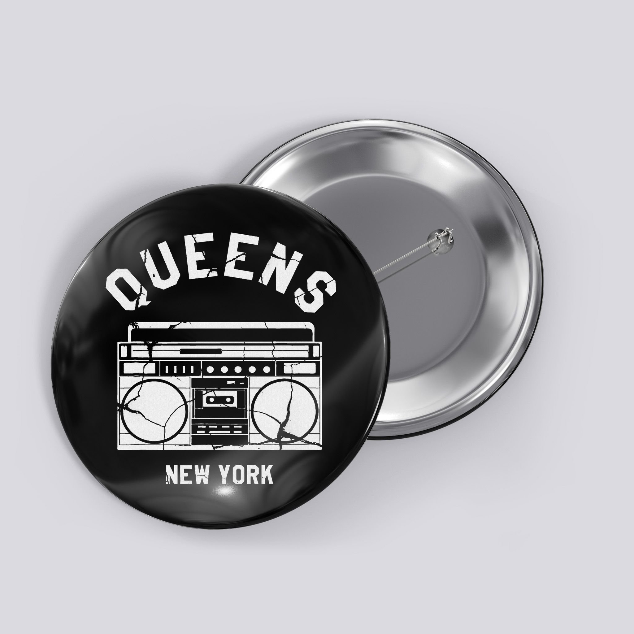 Queens Ny Gifts New York Nyc Boombox Button