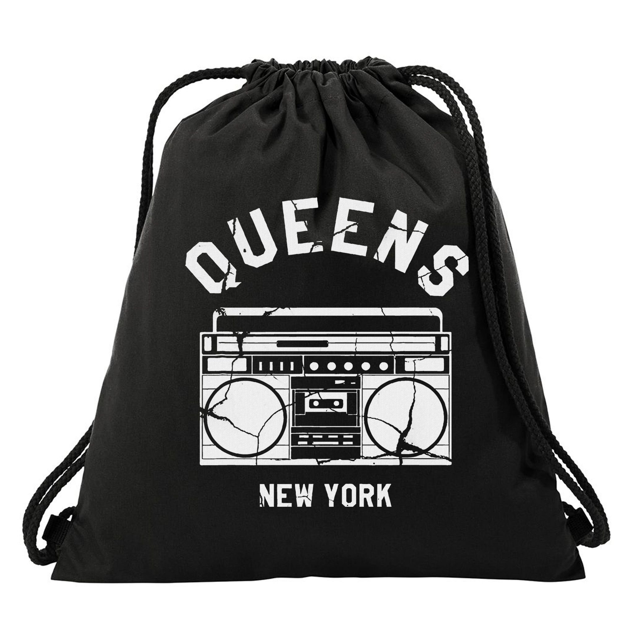 Queens Ny Gifts New York Nyc Boombox Drawstring Bag