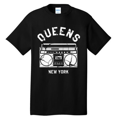 Queens Ny Gifts New York Nyc Boombox Tall T-Shirt