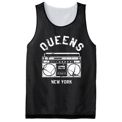 Queens Ny Gifts New York Nyc Boombox Mesh Reversible Basketball Jersey Tank