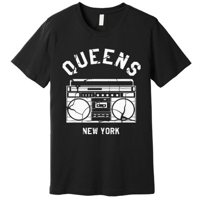 Queens Ny Gifts New York Nyc Boombox Premium T-Shirt