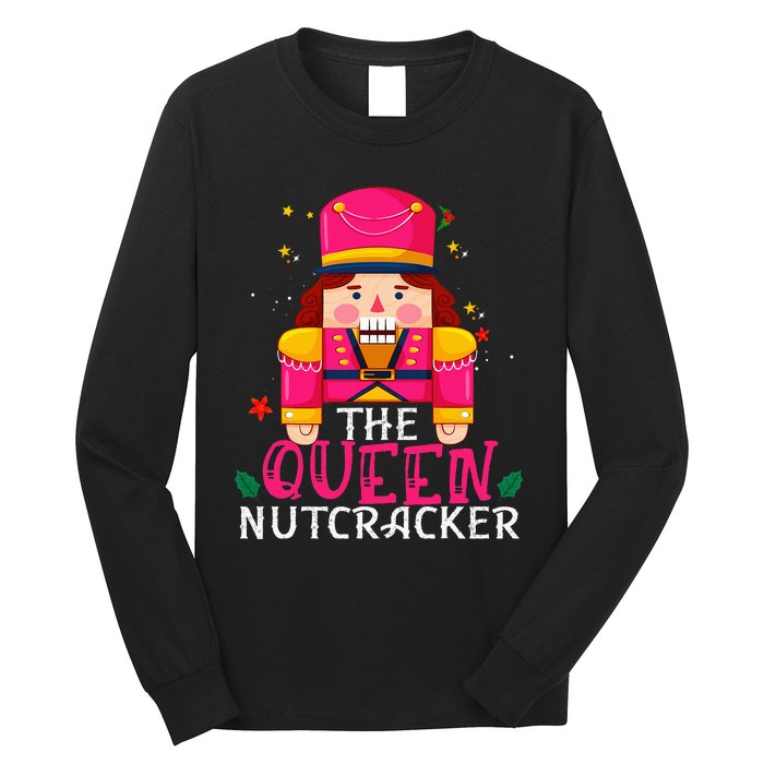 Queen Nutracker Matching Family Group Christmas Party Pajama Long Sleeve Shirt