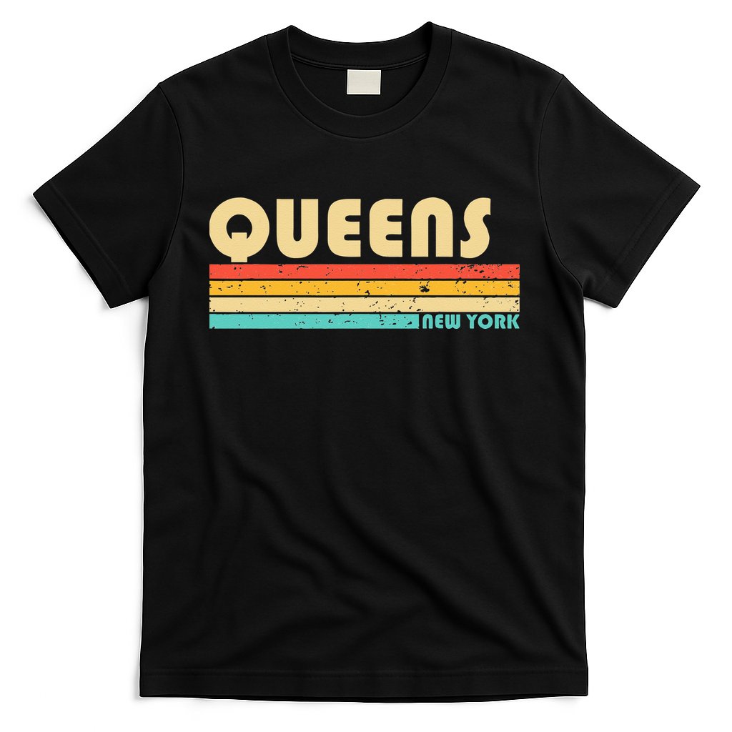 QUEENS NY NEW YORK Funny City Home Roots Retro 70s 80s T-Shirt