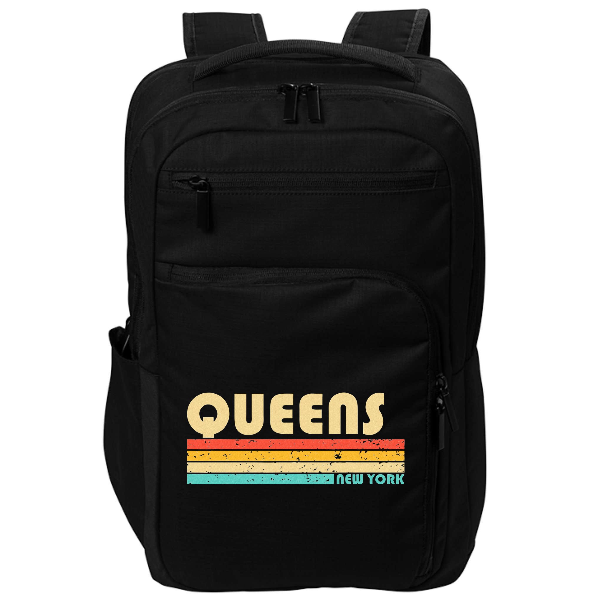 QUEENS NY NEW YORK Funny City Home Roots Retro 70s 80s Impact Tech Backpack
