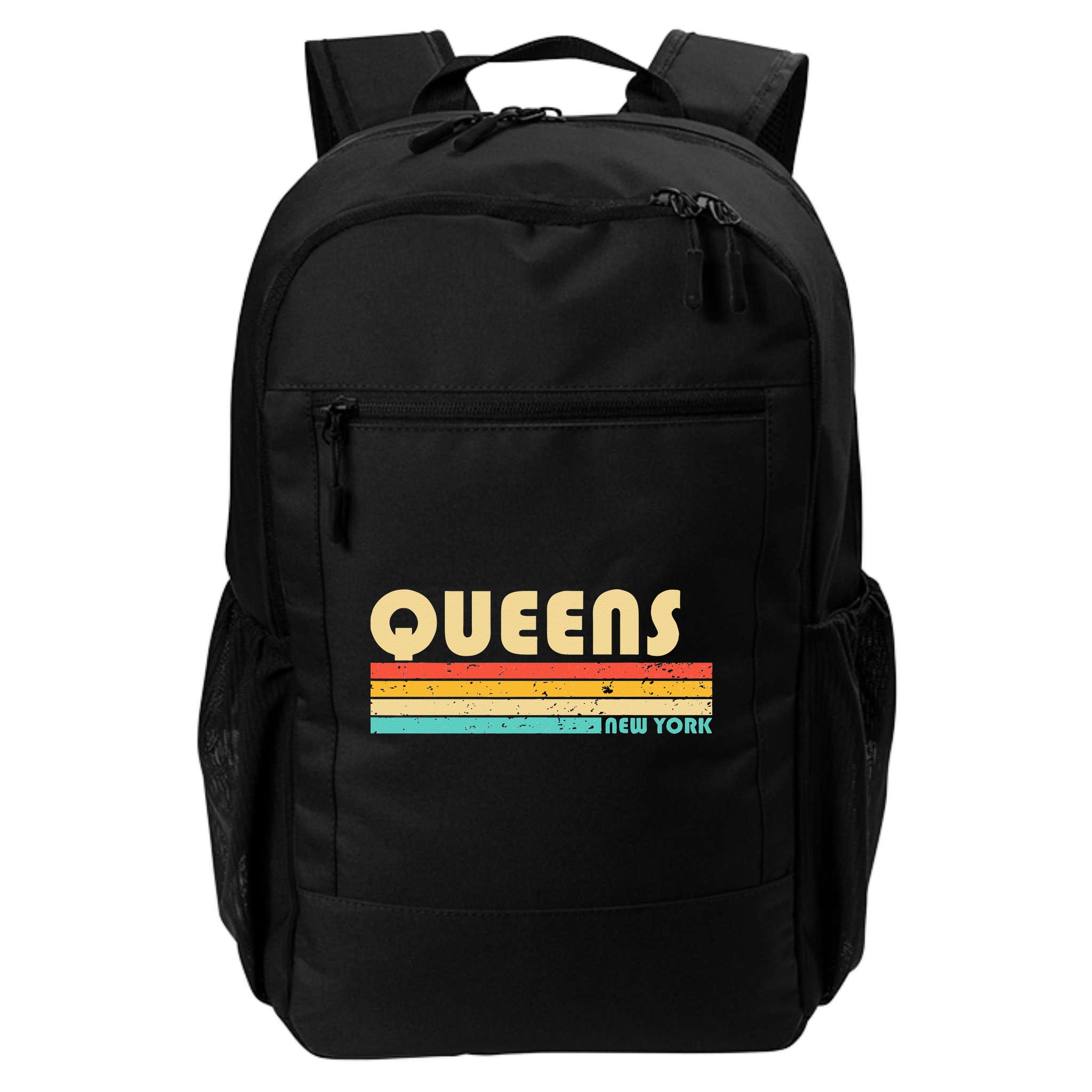 QUEENS NY NEW YORK Funny City Home Roots Retro 70s 80s Backpack