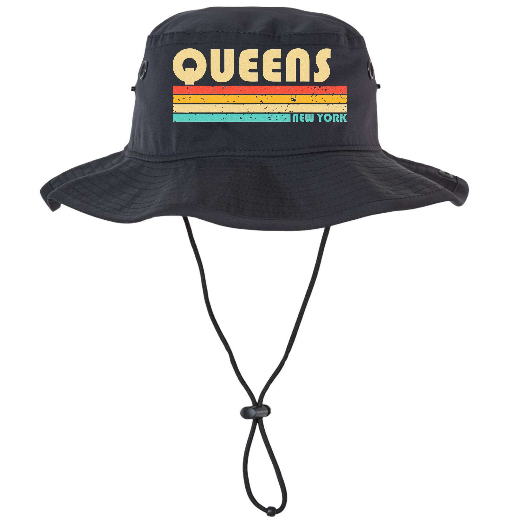 QUEENS NY NEW YORK Funny City Home Roots Retro 70s 80s Bucket Hat