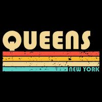 QUEENS NY NEW YORK Funny City Home Roots Retro 70s 80s Drawstring Bag