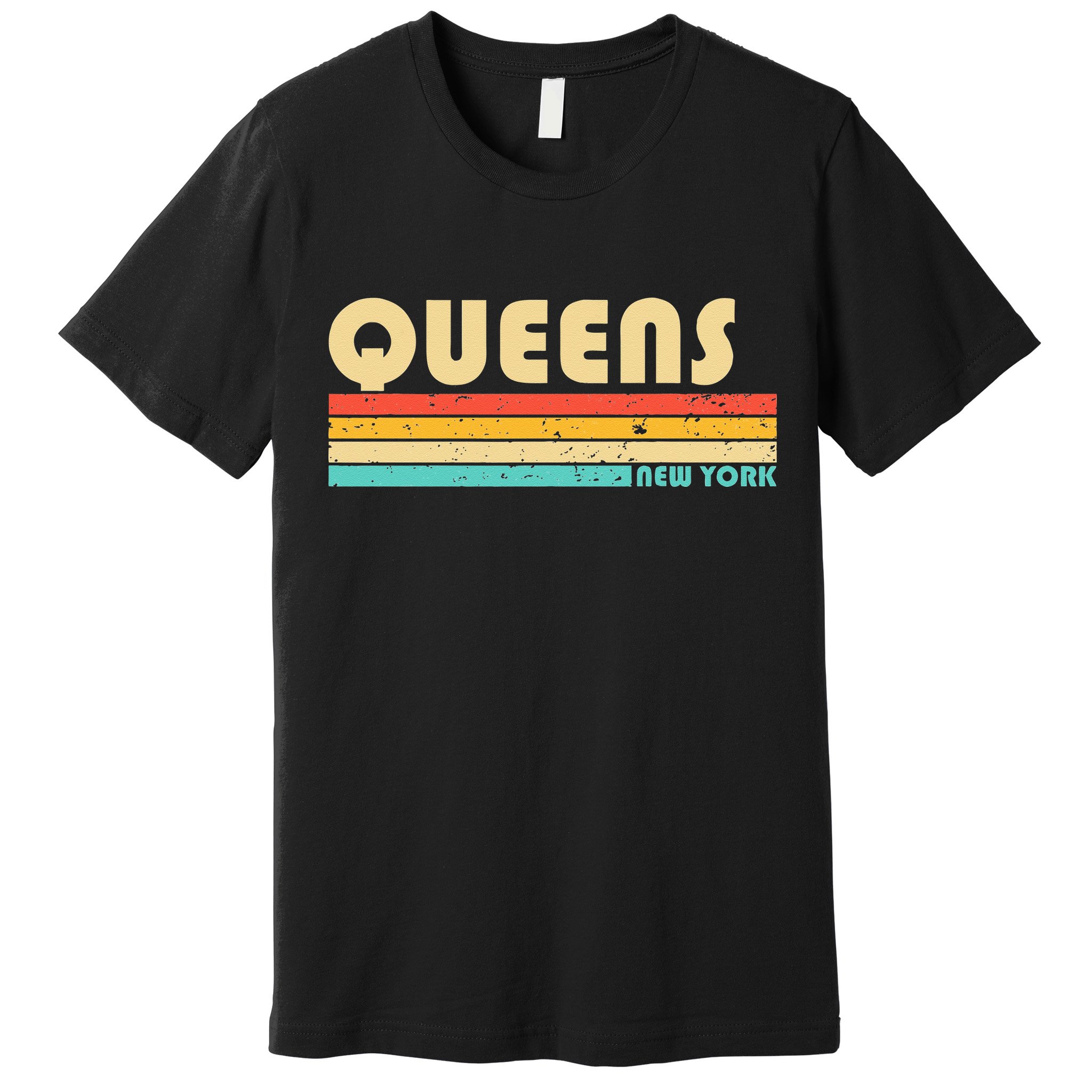 QUEENS NY NEW YORK Funny City Home Roots Retro 70s 80s Premium T-Shirt