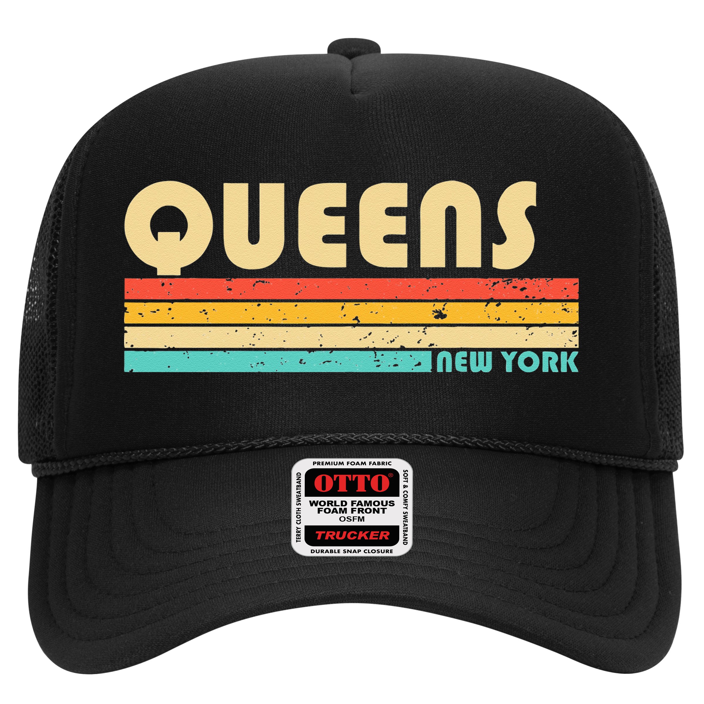 QUEENS NY NEW YORK Funny City Home Roots Retro 70s 80s Hat