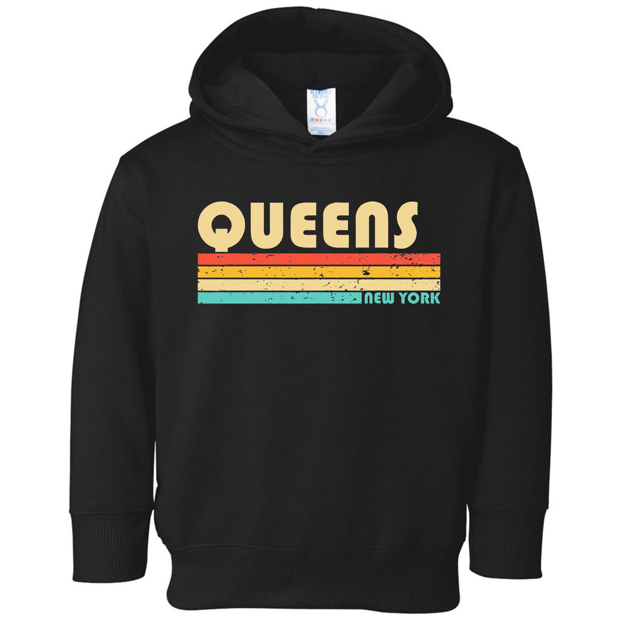 QUEENS NY NEW YORK Funny City Home Roots Retro 70s 80s Toddler Hoodie